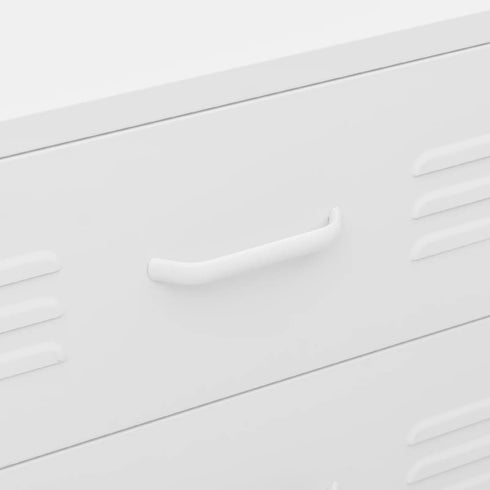 Lady Jillian -  Chest of Drawers White 80x35x101,5 cm Steel
